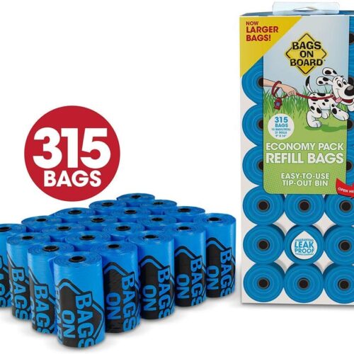 Bags On Board 315 Count Dog Waste Pet Economy Pack Refill Bags
