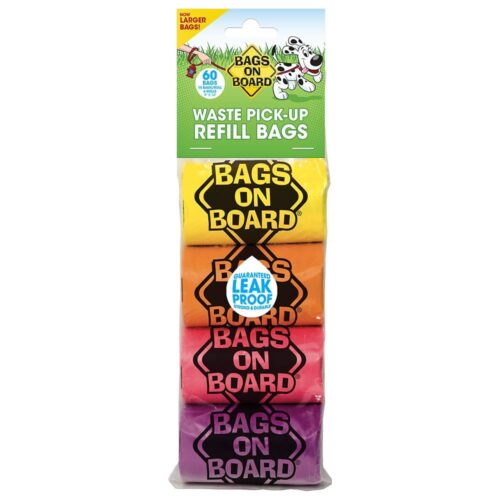 Bags on Board Refill Bags Rainbow Roll, Multi-Colour, 60 Bags