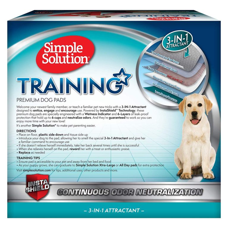 Simple Solution Premium Dog and Puppy Training Pads (Pack of 100) Naturally For Pets