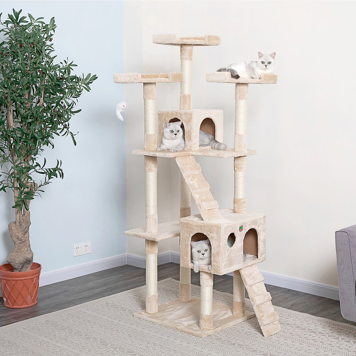 72" Cat Tree Condo - Image 4