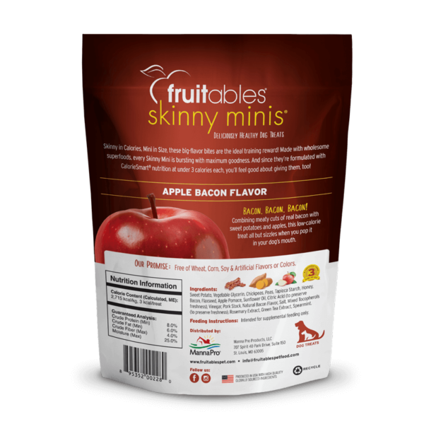 Fruitables Skinny Minis Dog Treats Apple & Bacon Dog Treats