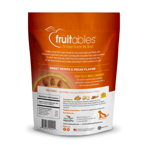 Fruitables Dog Treats Sweet potato& Pecan 198gr