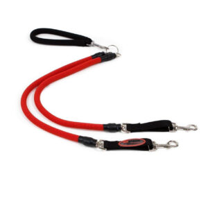 Dual Leash Medium Red