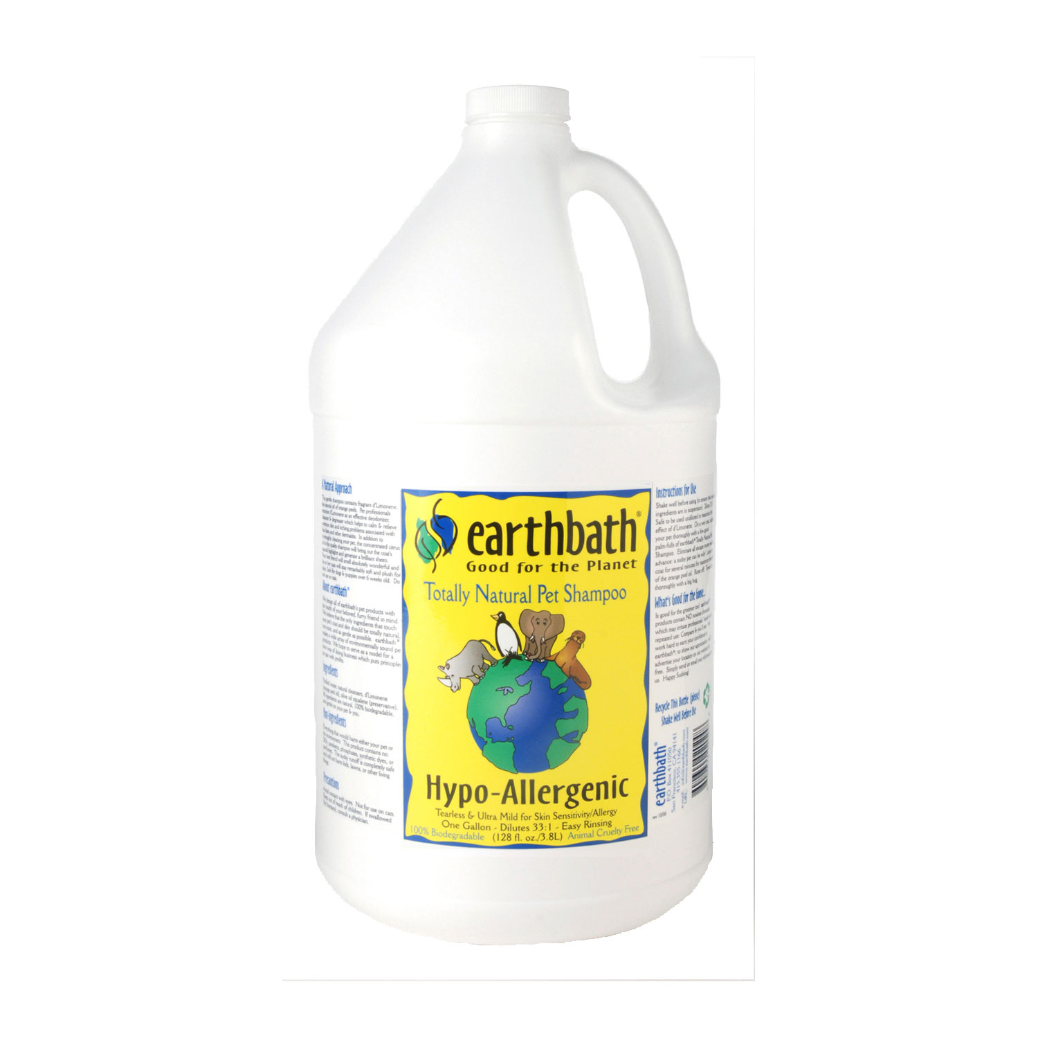 Earthbath Hypoallergenic 1Gallon Naturally For Pets