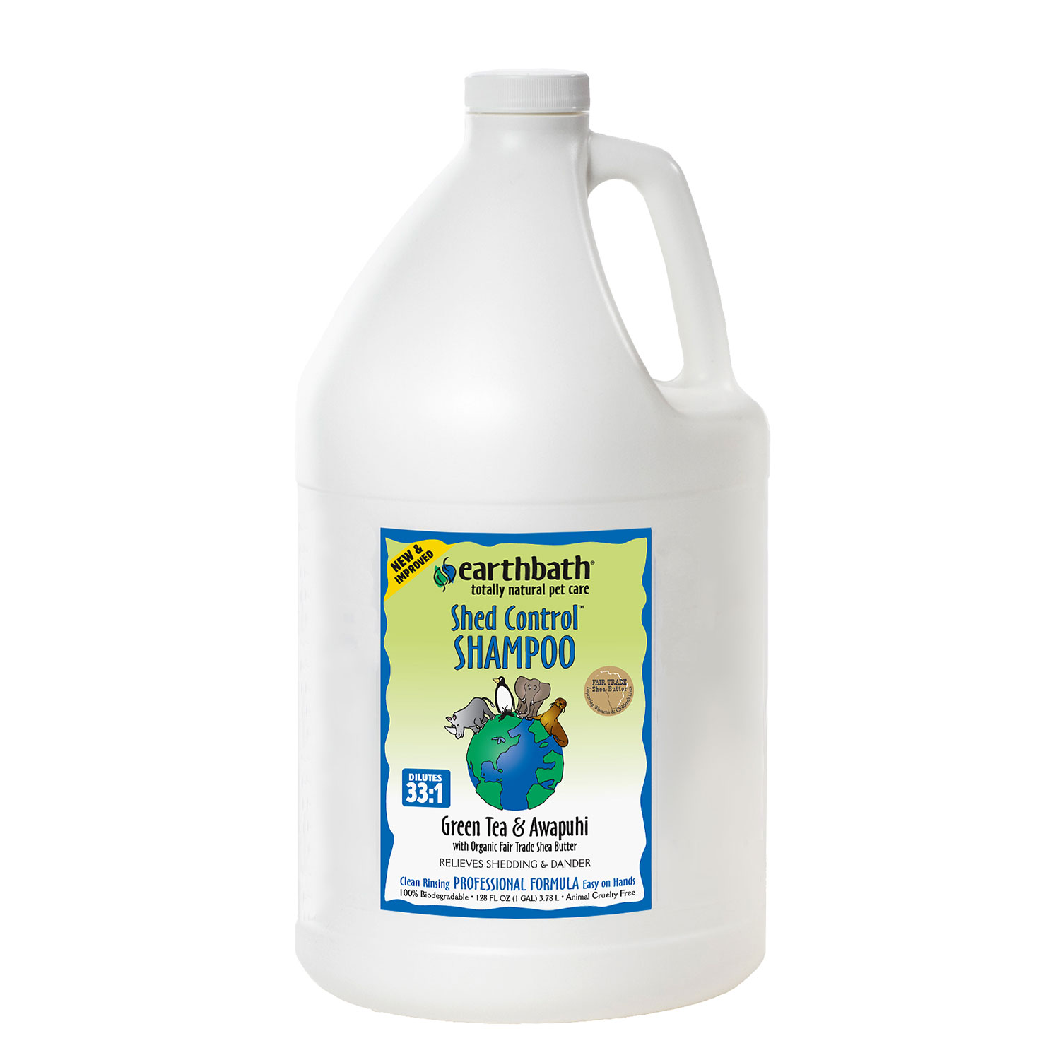 Earthbath Shed Control Shampoo 1Gallon Naturally For Pets