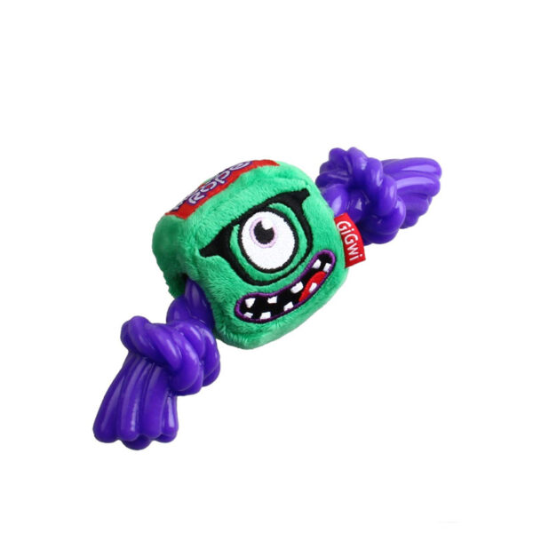 Green Monster Rope Squeaker Inside Small Plush/Rope