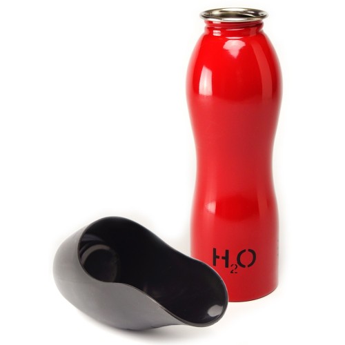 H2O4K9 Dog Water Bottle 0.7lt Red