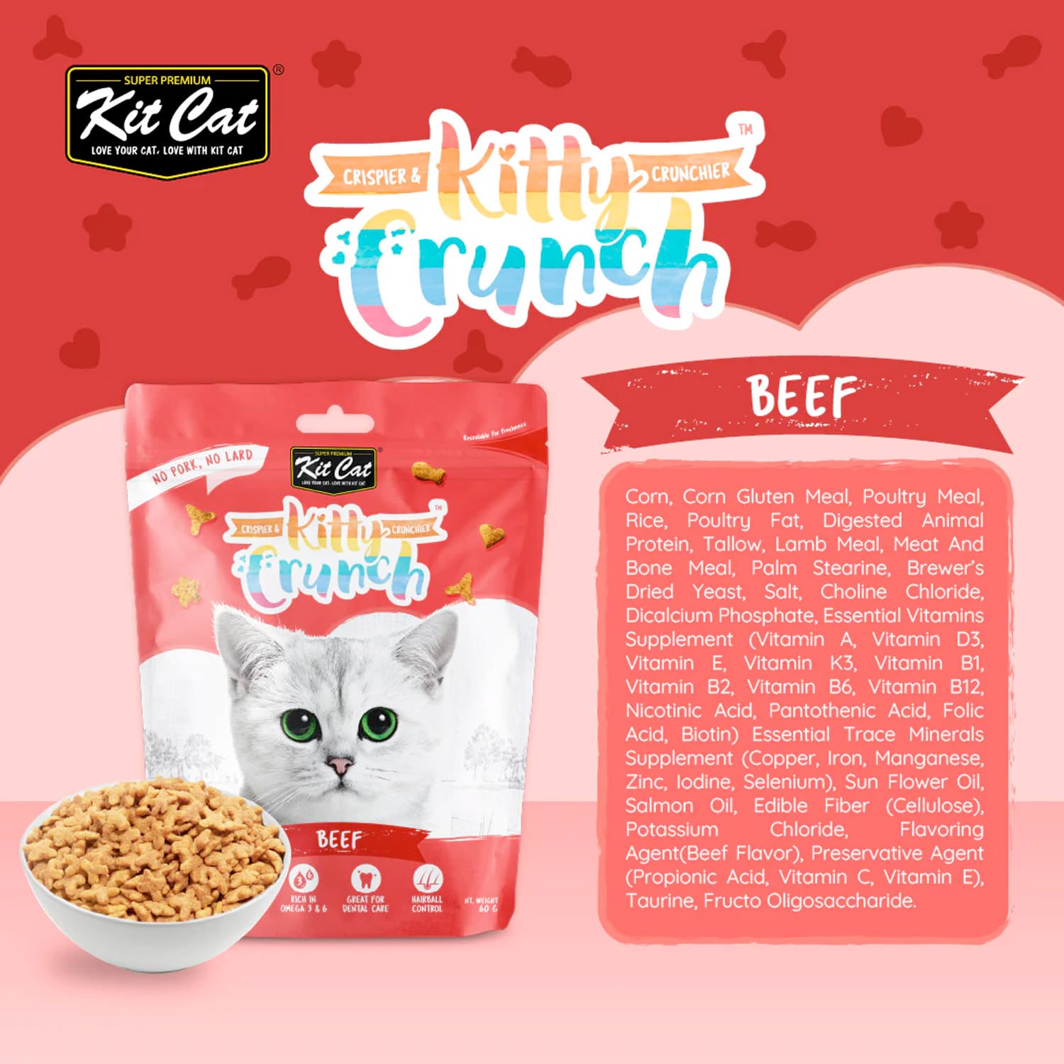 Kit Cat Kitty Crunch Beef Flavor 60g - Image 4