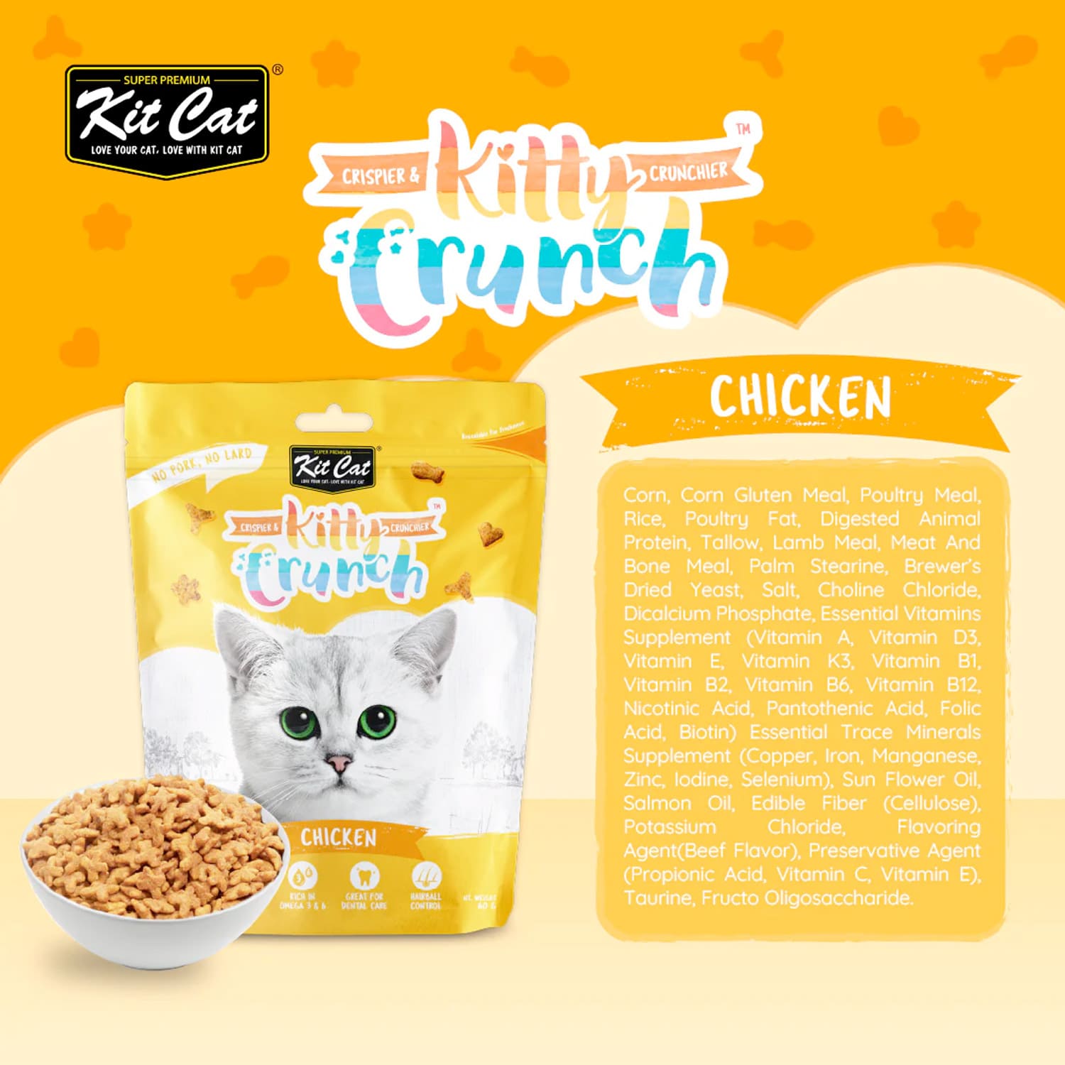 Kit Cat Kitty Crunch Chicken Flavor 60g - Image 4
