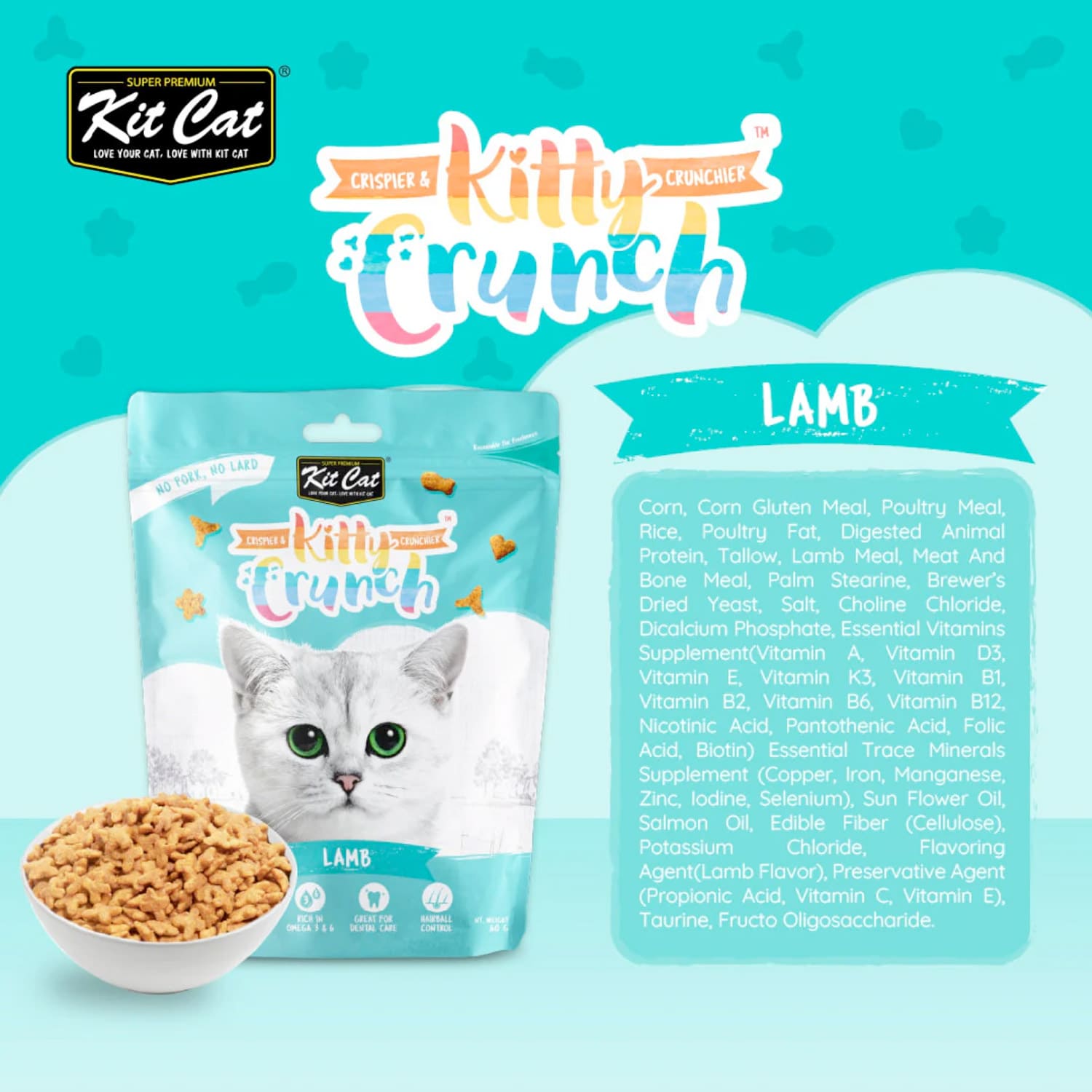 Kit Cat Kitty Crunch Lamb Flavor 60g - Image 4
