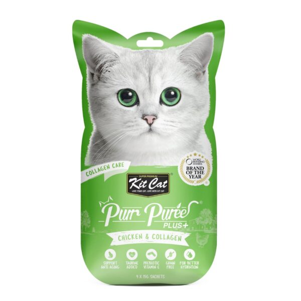 Kit Cat Purr Puree Plus+ Chicken & Collagen Care