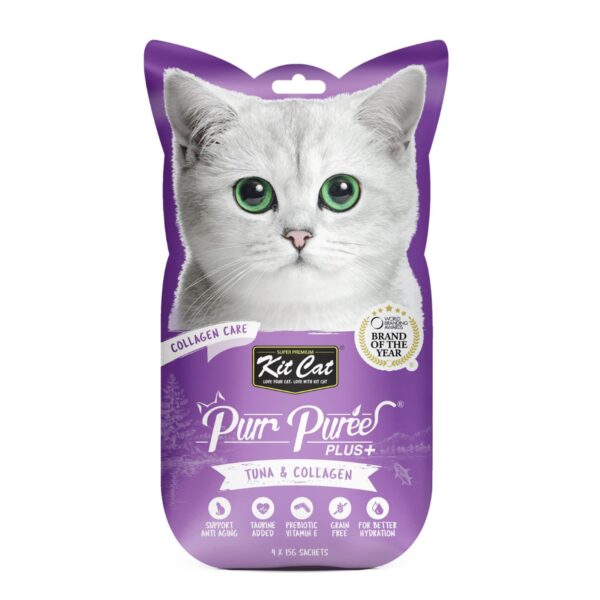 Kit Cat Purr Puree Plus+ Tuna & Collagen Care (Collagen Care)