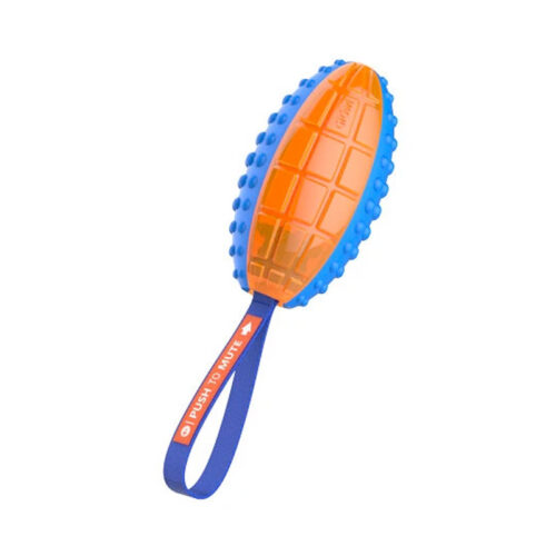 Push to Mute Rugby Ball Blue/Orange Solid/Transparent