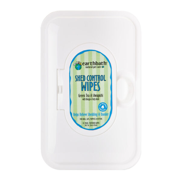 earthbath® Shed Control Wipes are infused with potent antioxidants and skin moisturizers that help relieve shedding and dander between baths. Mild cleansers deodorize, freshen, and clean, while essential green tea leaf extract, omega-6 fatty acids, and other natural humectants & emollients nourish & detoxify skin and coat. Use in conjunction with earthbath Shed Control Shampoo and Conditioner for best results. Safe for all animals over 6 weeks old.