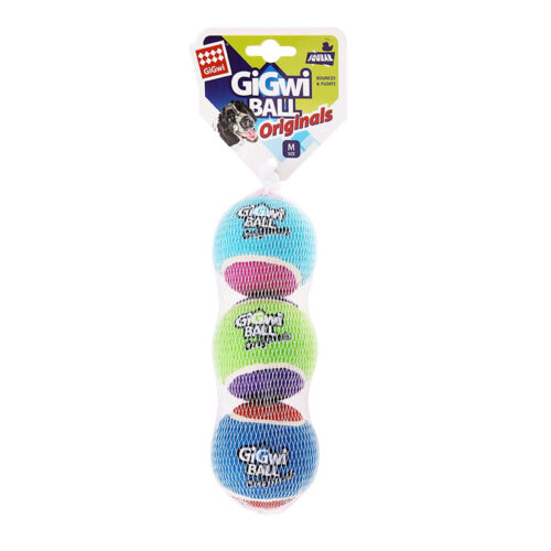 Tennis Ball 3pcs w/ Different Colour in 1 pack (Medium)