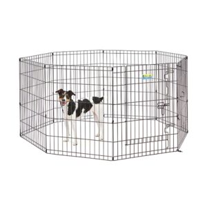 30" Black Exercise Pen with Full MAX Lock Door