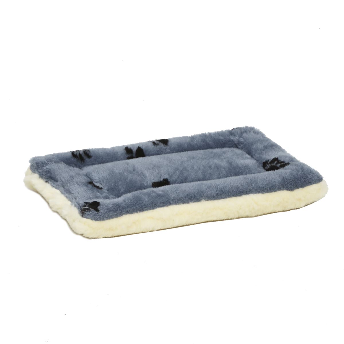 Fleece/Blue Paw Print Reversible Bed 46 CM