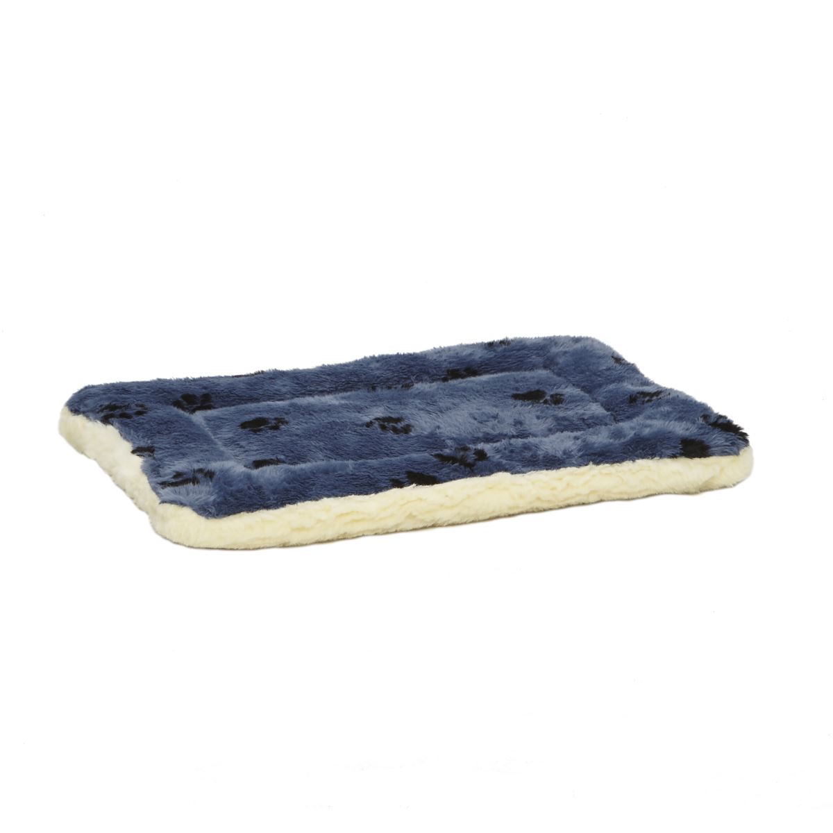 Fleece/Blue Paw Print Reversible Bed 56 CM