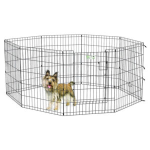 30" Black Exercise Pen with Full MAX Lock Door