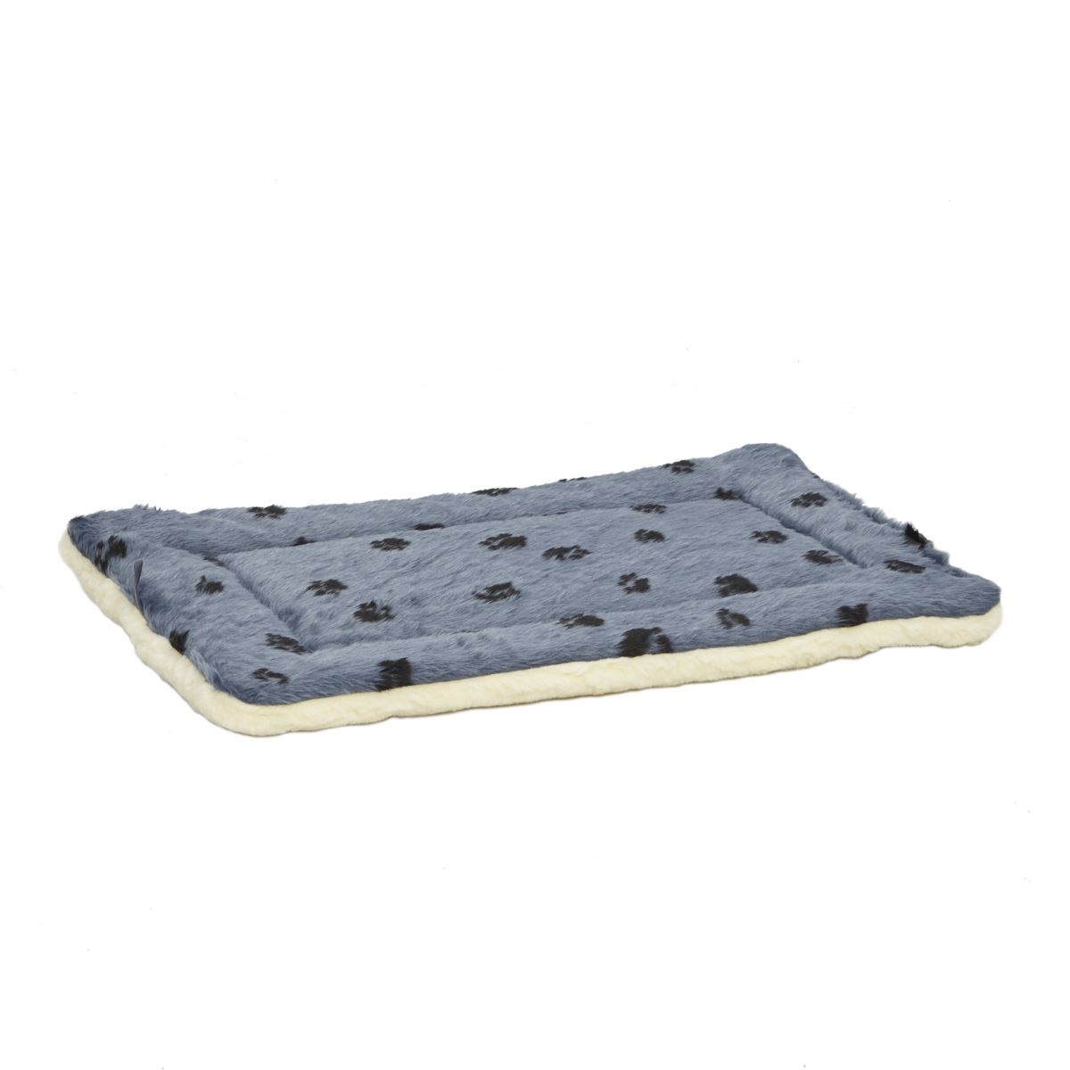 Fleece/Blue Paw Print Reversible Bed 76 CM