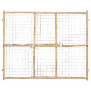 32" Wood and Wire Mesh Pet Gate