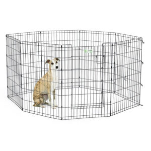 36" Black Exercise Pen with Full MAX Lock Door