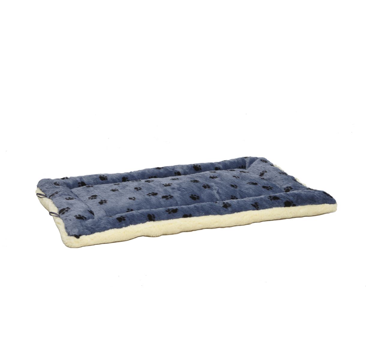 Fleece/Blue Paw Print Reversible Bed 122 CM