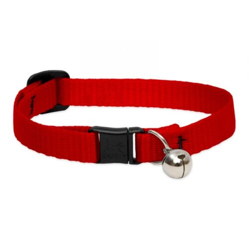 Basic Solids Safety Cat Collar RED with Bell