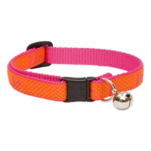 Cat collar SUNSET ORANGE with Bell