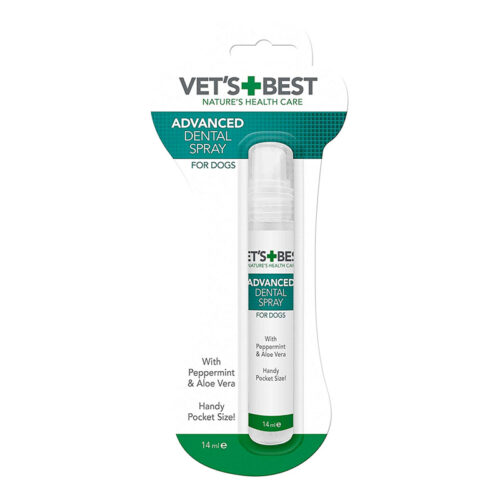Vet's Best Advanced Dental Spray With Peppermint and Aloe Vera, White, 14ml