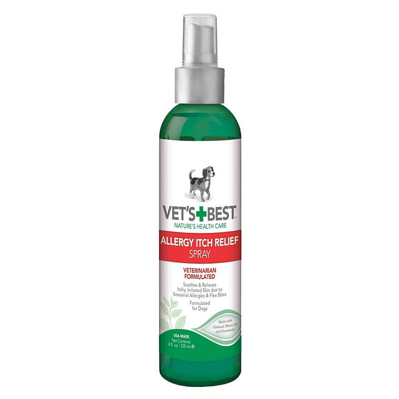 Vet's Best Allergy Itch Relief Spray for Dogs 8 oz Naturally For Pets