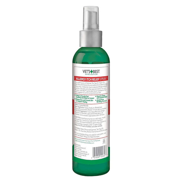 Vet's Best Allergy Itch Relief Spray for Dogs 8 oz Naturally For Pets