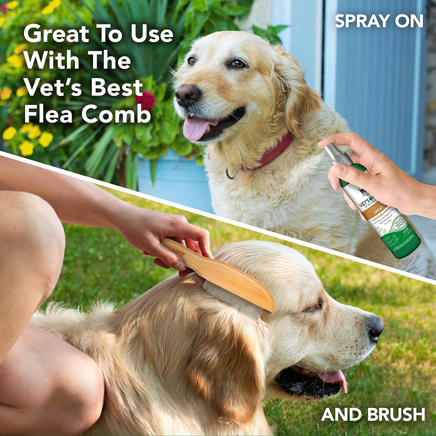Vet's Best Flea and Tick Home Treatment Spray (8 oz) - Naturally For Pets