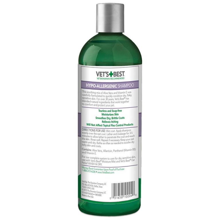 Vet's Best HypoAllergenic Shampoo (16oz) Naturally For Pets