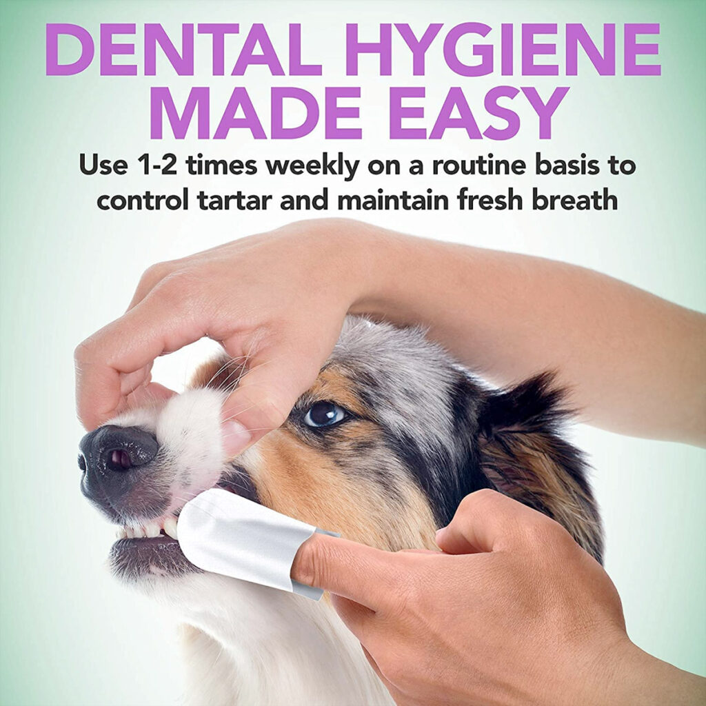 Vet's Best Clean Teeth Finger Pads (50 Pads) Naturally For Pets