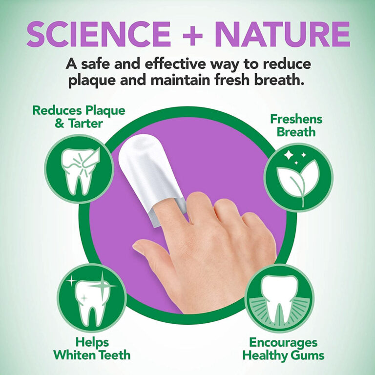 Vet's Best Clean Teeth Finger Pads (50 Pads) Naturally For Pets