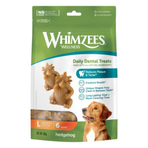 Whimzees Hedgehog Dental Dog Treats