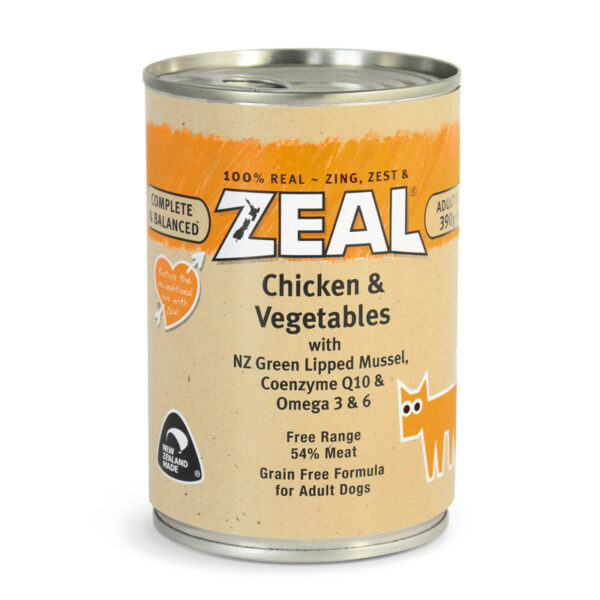 Zeal Chicken & Vegetables (390g) Naturally For Pets