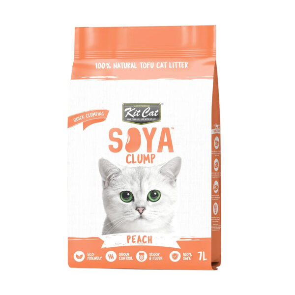 Kit Cat Soya Clump Cat Litter - Peach