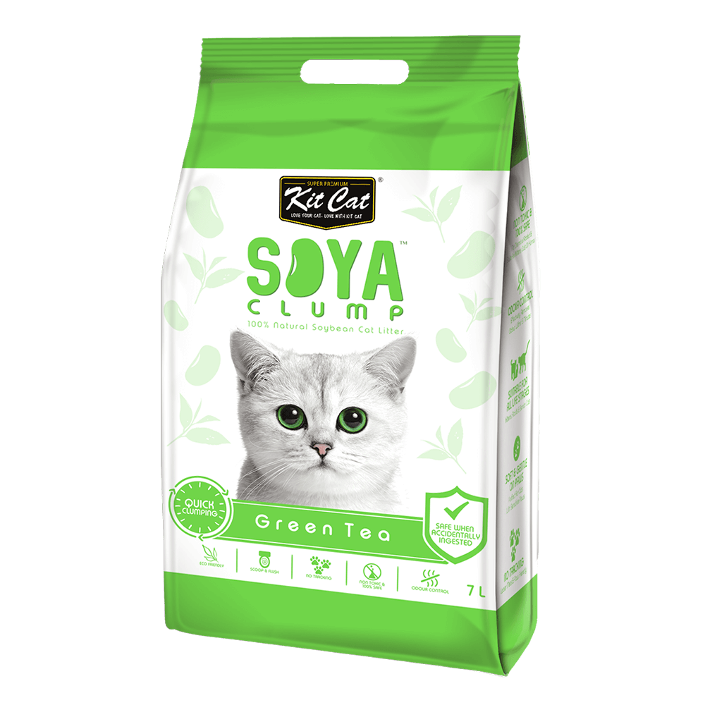 Kit Cat Soya Clump Soybean Litter Green Tea 7L Naturally For Pets
