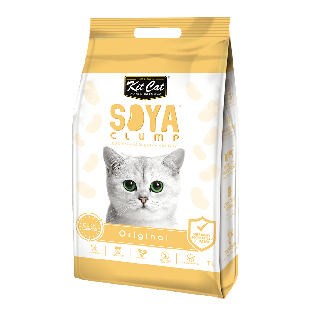 Kit Cat Soya Clump Soybean Litter Original 7L Naturally For Pets