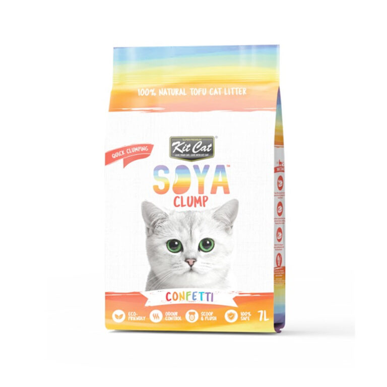 Kit Cat Soya Clump Soybean Litter Confetti 7L(1 Box 6pcs