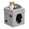 Midwest Curious Cat Cube - Grey