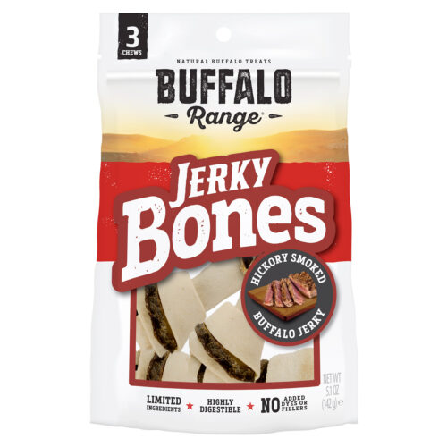 Buffalo Range Natural, Grain Free Jerky Bone Rawhide Bones