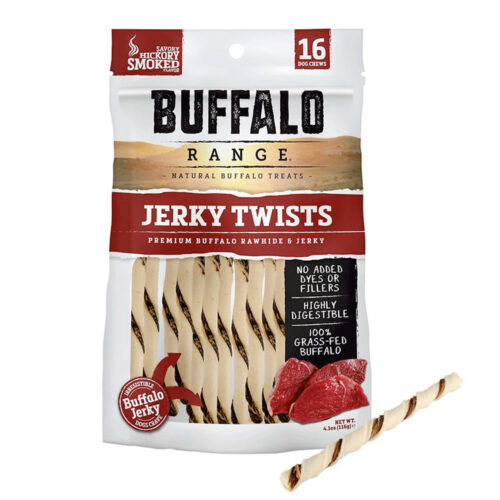 Buffalo Range All Natural Grain-Free Jerky Twist Rawhide Dog