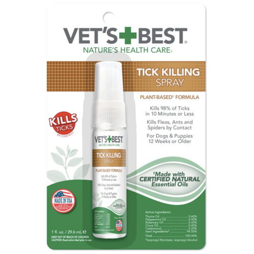 Vet's Best Tick Killing Spray Plant-Based Formula for Dogs