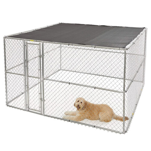 Midwest Homes for Pets K9 Dog Kennel | Four Outdoor Dog Kennel w/Free Sunscreen