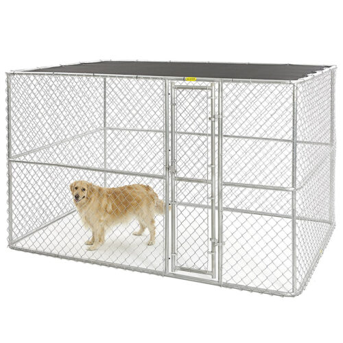 Midwest Homes for Pets K9 Dog Kennel | Four Outdoor Dog Kennel w/Free Sunscreen