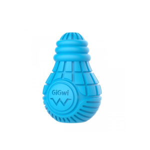 Dog Rubber Toy Durable Blue Bulb Dispensing Treat Toy -