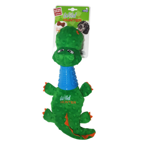 crocodile plush dog toy